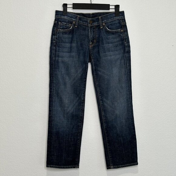 Citizens of Humanity Women's Kelly Low Waist Cropped Stretch Jeans Size 25 Blue - Picture 1 of 9